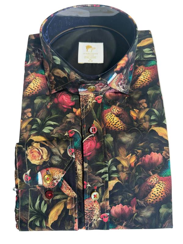 Claudio Lugli Pheasant & Rose Print Shirt - Multicolour