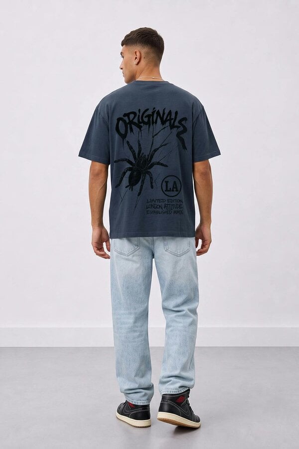 London Attitude Originals Oversized Heavyweight Spider T-Shirt