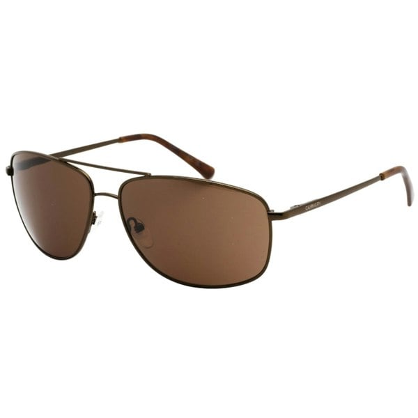 Calvin Klein Brown Lens Brown Sunglasses One Size