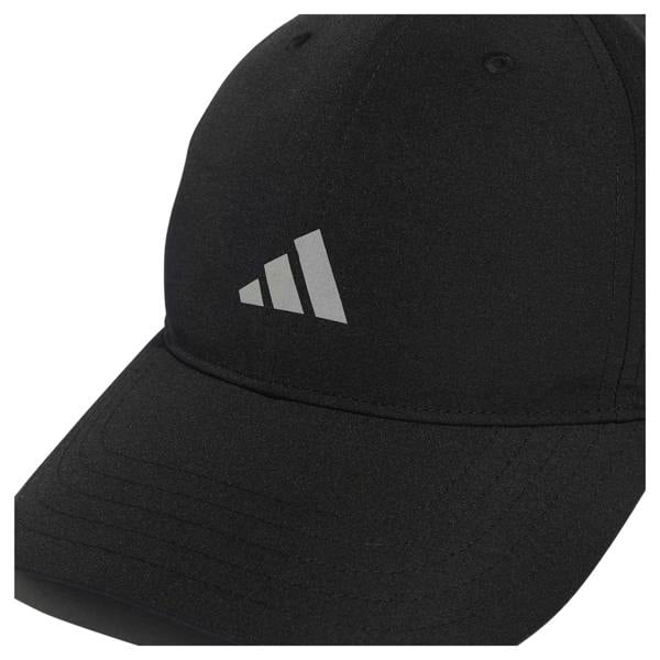 Adidas Mens Run Essentials Logo Running Baseball Cap - Black/Silver - 