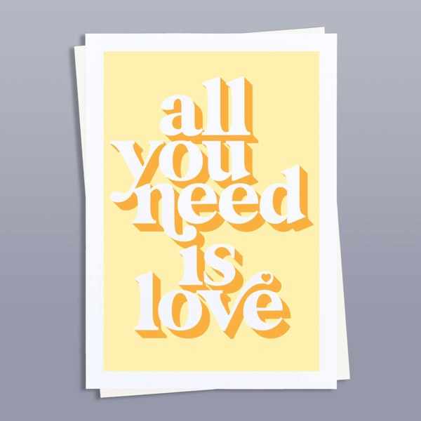 Hands & Hearts All you need is love positivity art print