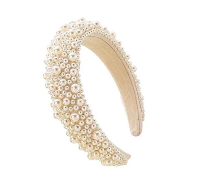 Gold Trip Pearl Padded Headband