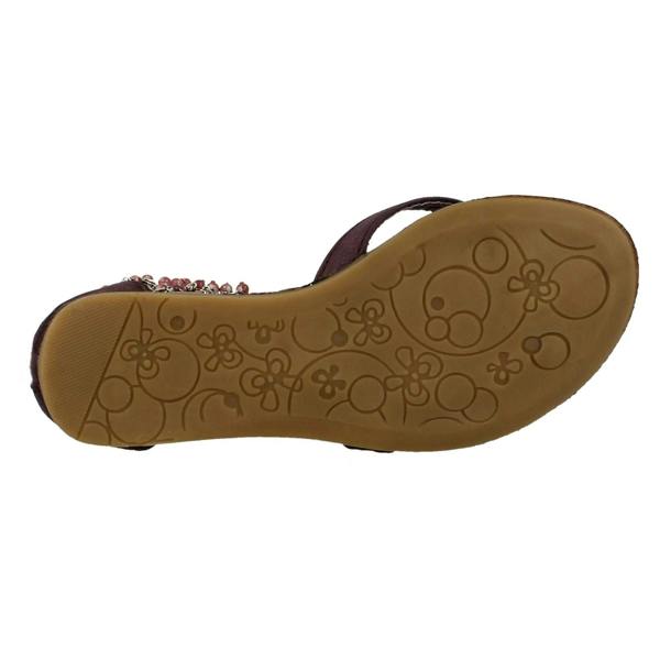 Cutie Girls Cutie Beaded Ankle Strap Toe Post Sandals