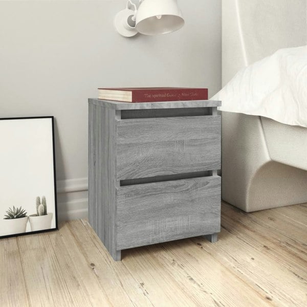 Berkfield Bedside Cabinets 2 pcs Grey Sonoma 30x30x40 cm Engineered Wood