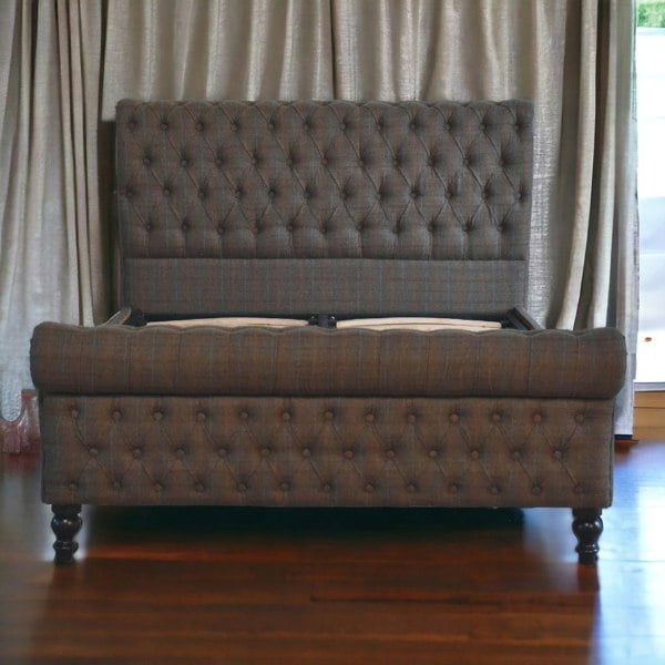Artisan Furniture Solid Wood Multi Tweed Bed
