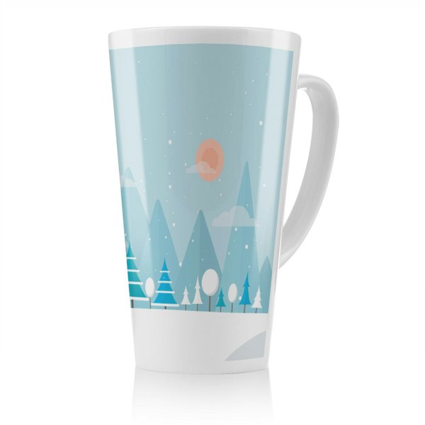 Benjamin Tate Design Christmas Snow Nature Background Dining Latte Mug