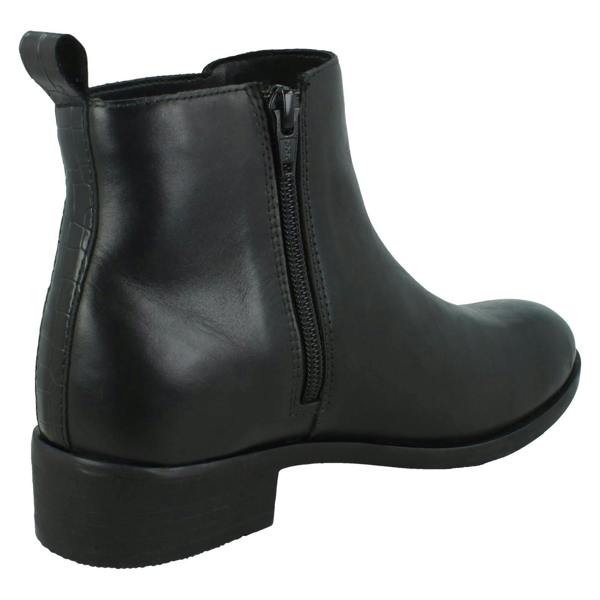 Leather Collection Ladies Leather Collection Zip Up Chelsea Boots F51174