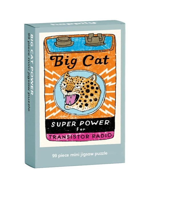 Happily Puzzles Big Cat Power - 99 Piece Mini Jigsaw Puzzle