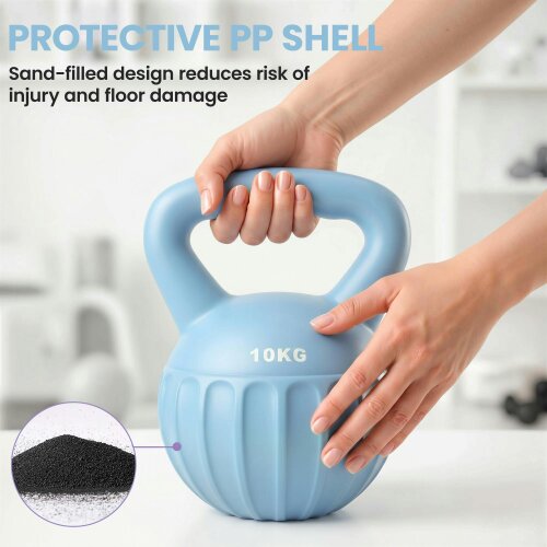 SPORTNOW Kettlebell with Non-Slip Handle 10 kg Blue
