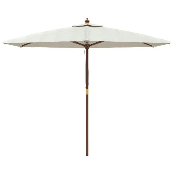 Berkfield Garden Parasol with Wooden Pole Sand 299x240 cm