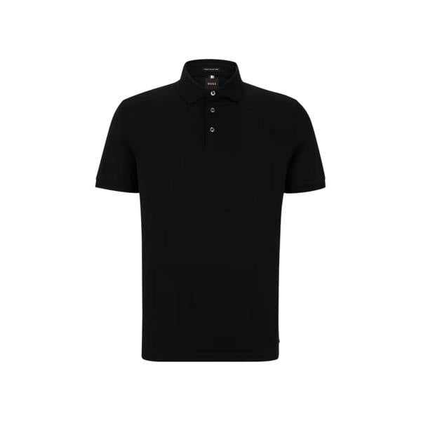 Boss Mens Regular Short-Sleeved Polo Shirt - Black - 