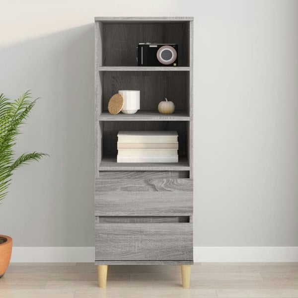 Berkfield Highboard Grey Sonoma 40x36x110 cm Engineered Wood