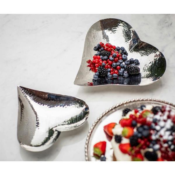 Culinary Concepts Large Champagne Hammered Heart Dish