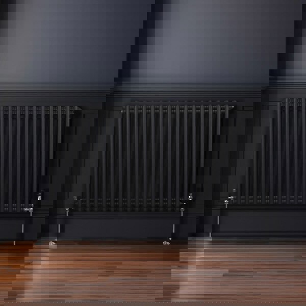Monstershop Traditional 2 Column Radiator - 600 x 1192mm - Black