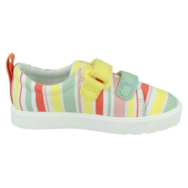Clarks Childrens Clarks Hook & Loop Fastening Canvas Shoes City Bright