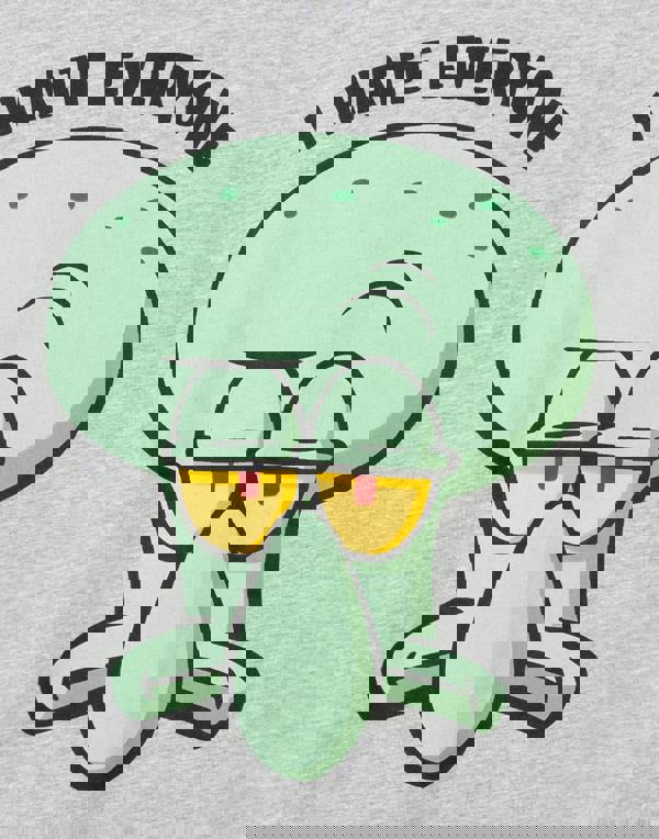 SpongeBob SquarePants Mens Grey Squidward Short Sleeve Long Leg Pyjama Set