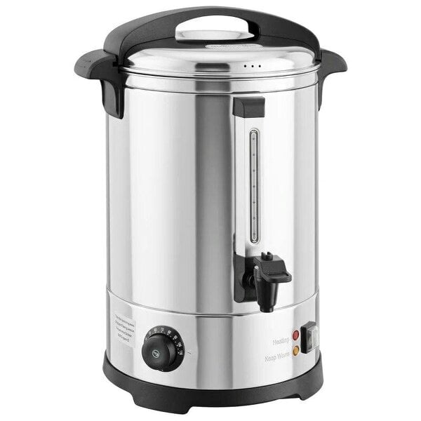 8L Catering Urn, 1500W Stainless Steel Hot Water Boiler Dispenser with Thermostat, Keep Warm Function & Easy Pour Tap