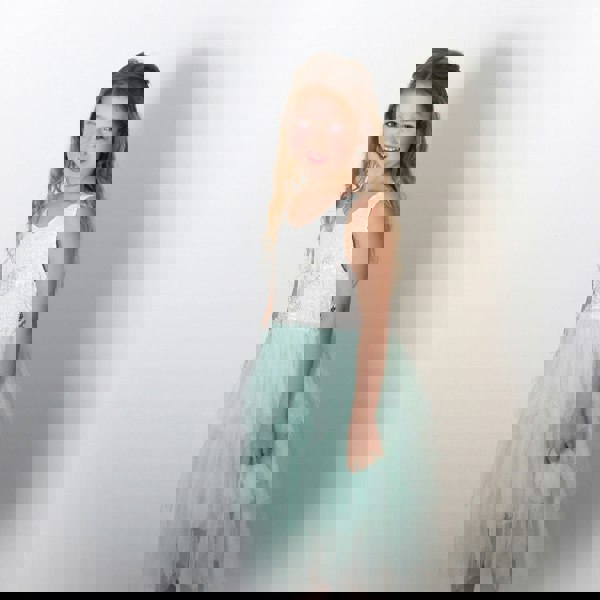 Young girl wearing dress