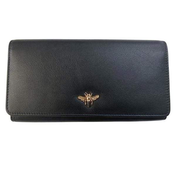 Love EMVY Black Bumble Bee Matinee Purse – Genuine Leather