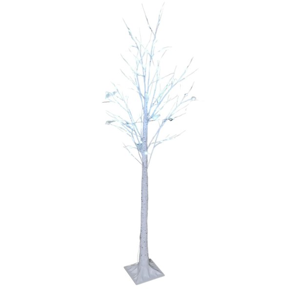 Samuel Alexander 1.8m (6ft) Indoor Outdoor Christmas Lit Birch Tree with 80 Ice White LEDs