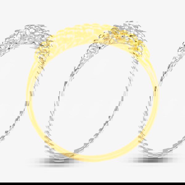 T. H. Baker 9ct Yellow Gold Five Row Keeper Ring PL056