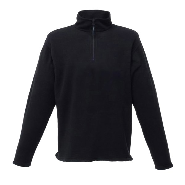 Regatta Mens Micro Zip Neck Fleece Top (170 GSM) - Black