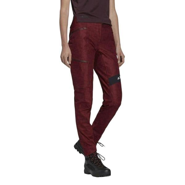 Adidas Womens/Ladies Slim Hiking Trousers - Red - 