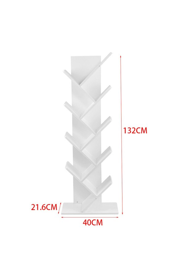 Living and Home 9 Tier Rustic Standing Tree Bookshelf