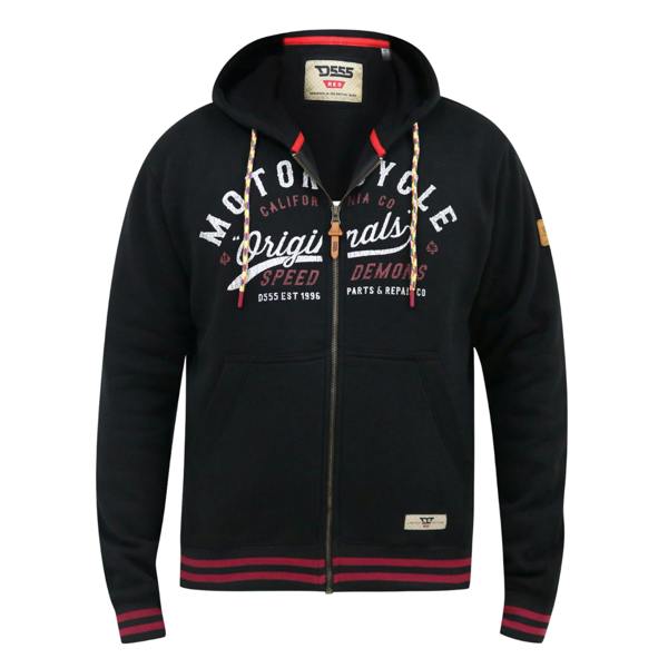 Duke Mens D555 Patrick Full Zip Full Zip Hoodie - Black - 