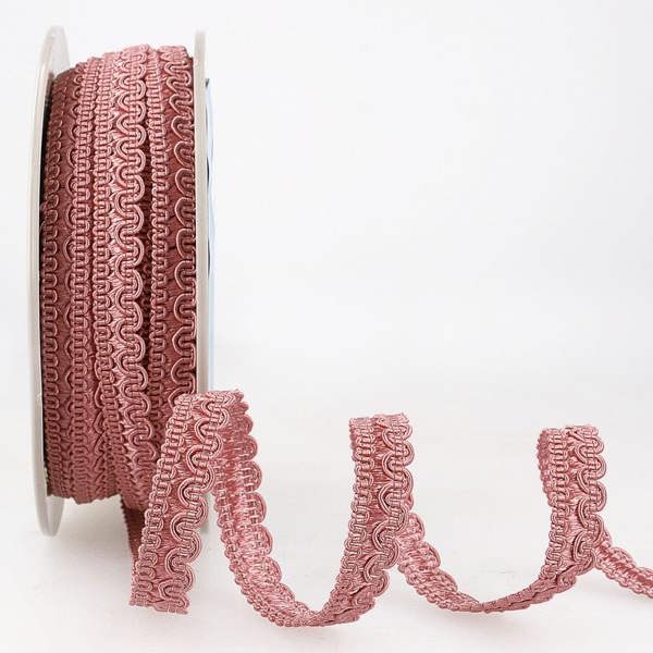 Stephanoise 11mm Rayon Braid Trim Antique Pink - per metre