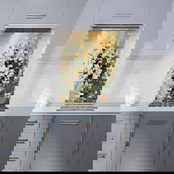 Warren Reed - Designer Elegant Jasmine Bloom Splash Kitchen Splashback