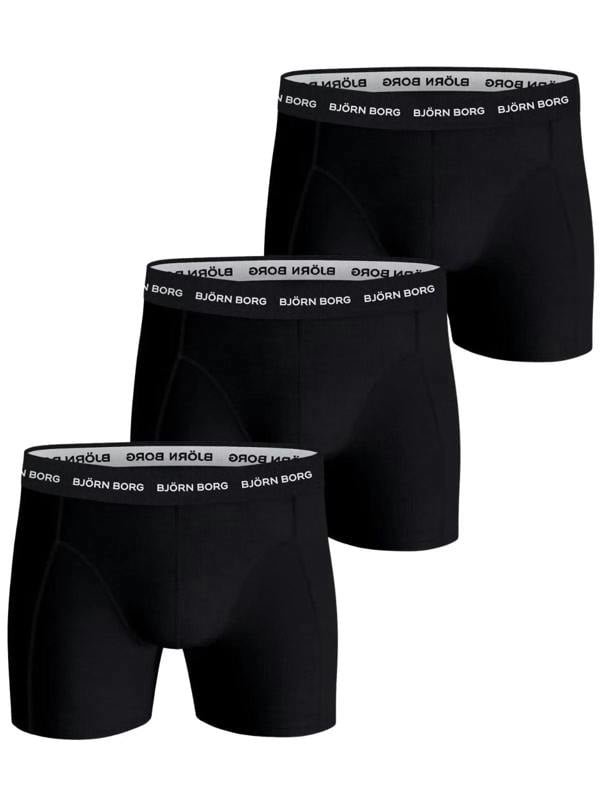Bjorn Borg 3-Pack Classic Logo Boxer Briefs, Black