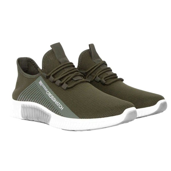 Crosshatch Mens Nimbus Trainers - Olive