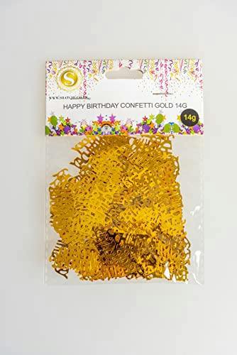 Gold Happy Birthday Confetti Table Scatter for Birthday Parties, 14g Decorative Party Scatter image 7