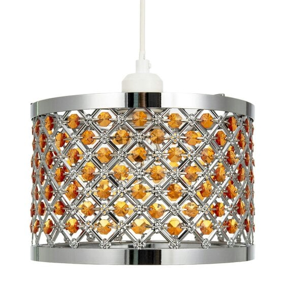 Happy Homewares Modern Sparkly Ceiling Pendant Light Shade with Orange Acrylic Beads