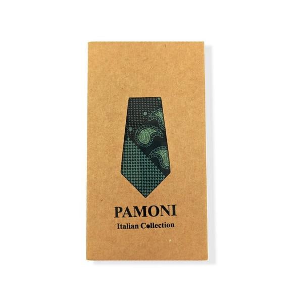 Green Paisley Check Tie & Pocket Square Set