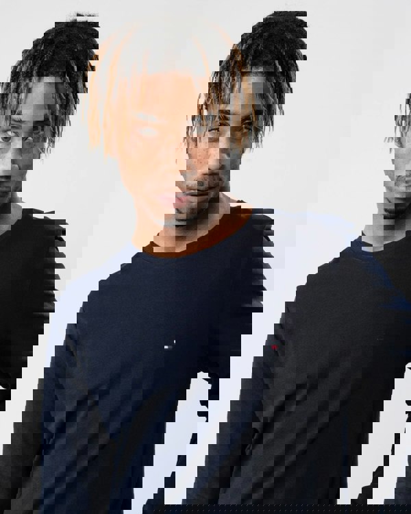 Tommy Hilfiger Stretch Slim Fit Mens Long Sleeve T-Shirt - Desert Sky