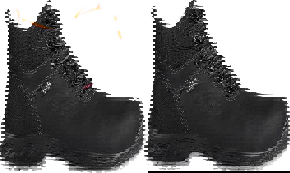 Cofra Cloudy Mens Composite Toe Midsole S7S Safety Work Boots, black waterproof safety work boots with composite toe and midsole, featuring durable construction, rugged sole, and protective design for industrial and construction environments.