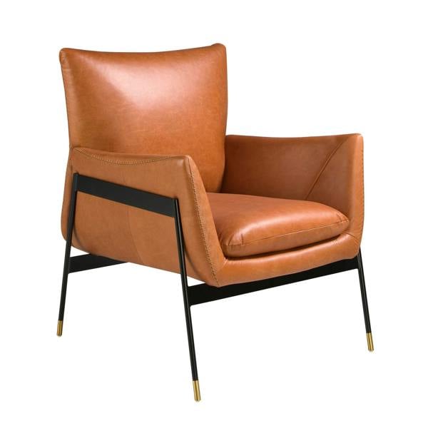 Angel Cerdá Brown Leather Swivel Armchair 5091
