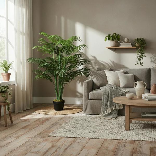 Wyld Haus Vavi Artificial Green Palm Style Tree In Nursery Pot For Home And Office Styling