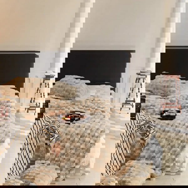 goodgoodhome Anycozy Blanket Brown Tuscan Imitation Thick Fur Winter Luxury Warmth Super Comfortable for Beds and Sofa 160x200cm