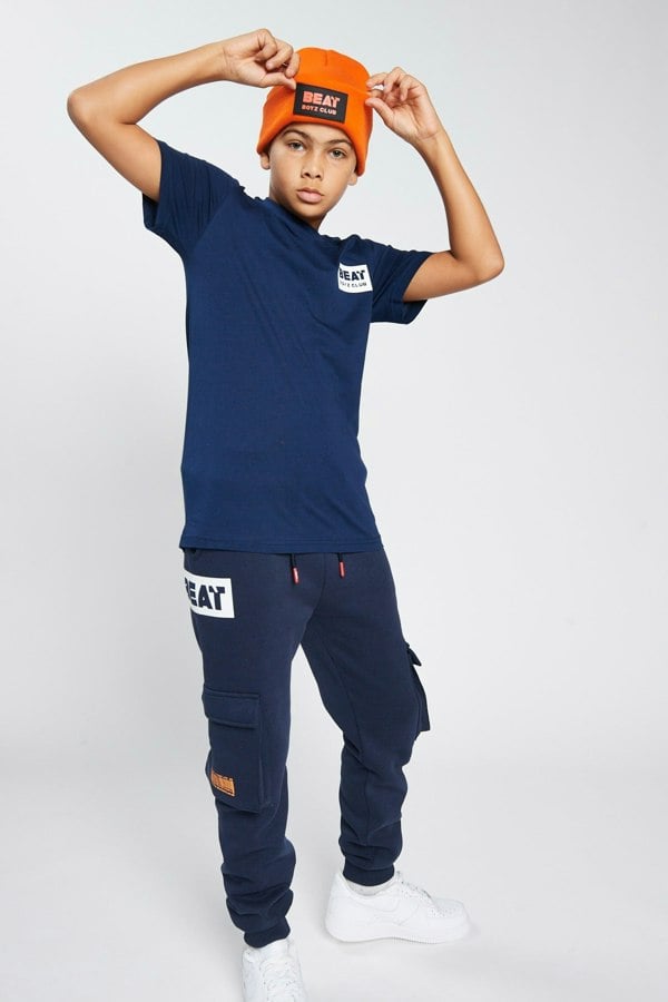 Beat Boyz Club Flyer T-Shirt - Navy