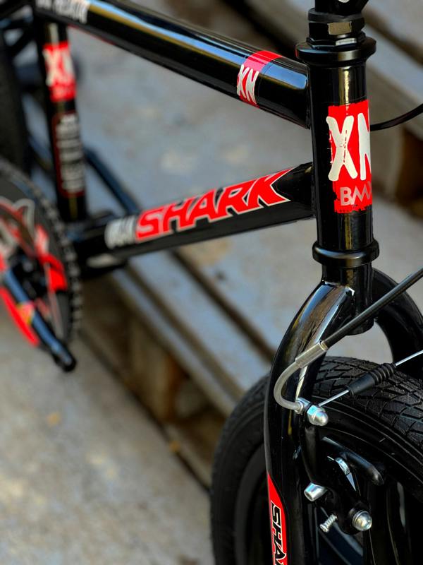 XN Urban Shark Kids 16" BMX Bike - Gloss Black/Red