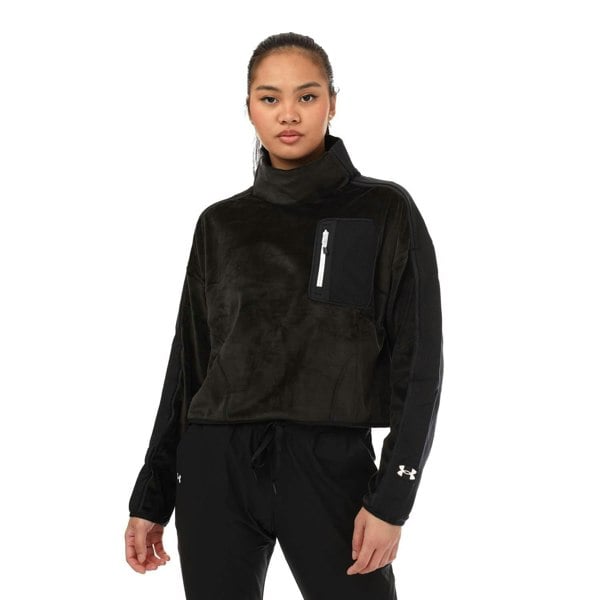 Under Armour Womens/Ladies Journey Mock Neck Fleece Top - Black