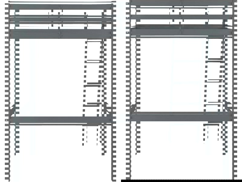 Dorel Home Alpi2 High Bed in Grey 90 x 200cm