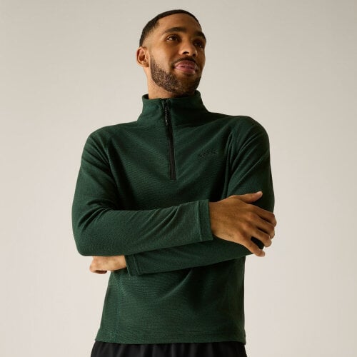 Regatta Great Outdoors Mens Montes Funnel Neck Fleece Jumper - Pine Needle