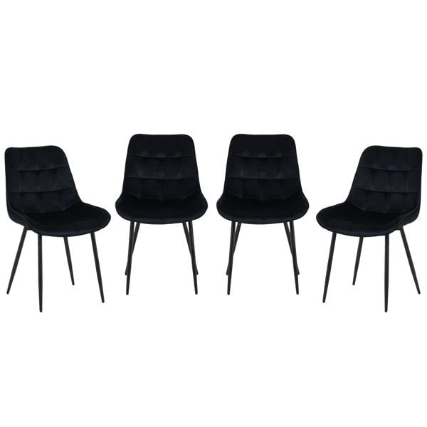 Outdoor Living Seattle Dining Table with 4 Erica Velvet Chairs
