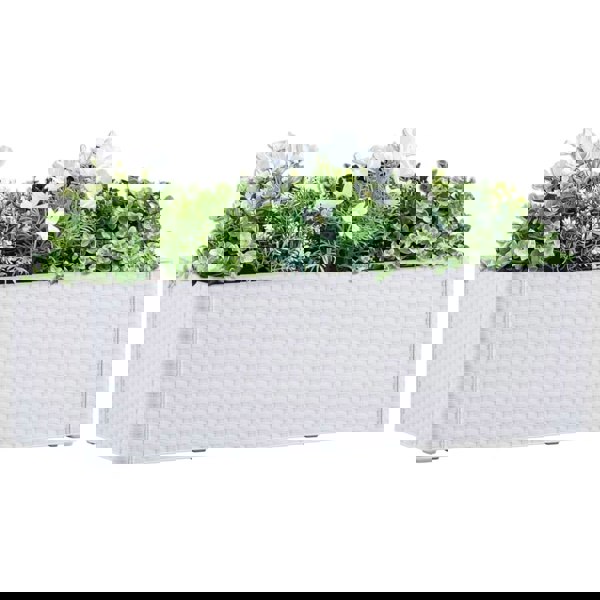 Berkfield Garden Raised Bed with Self Watering System White 100x43x33 cm