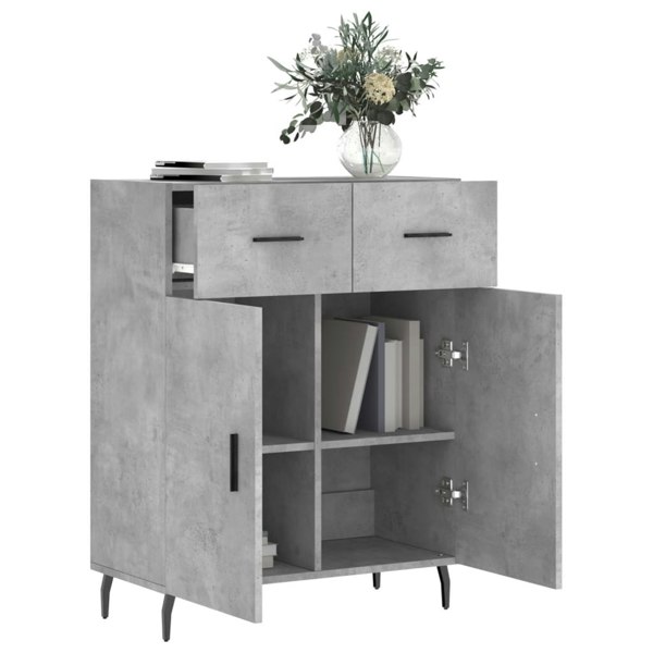 Berkfield Sideboard Concrete Grey 69.5x34x90 cm Engineered Wood