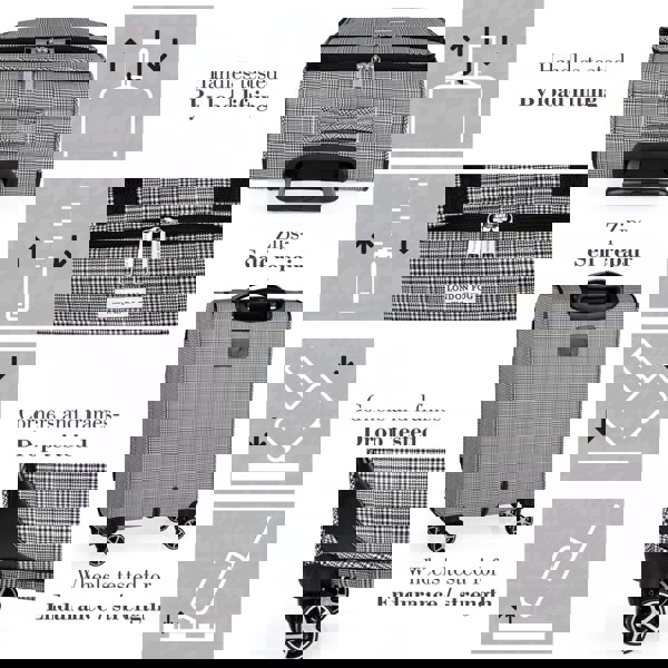 London Fog The Newbury 22" Soft Shell Cabin Suitcase 4 Spinner Wheeled Luggage